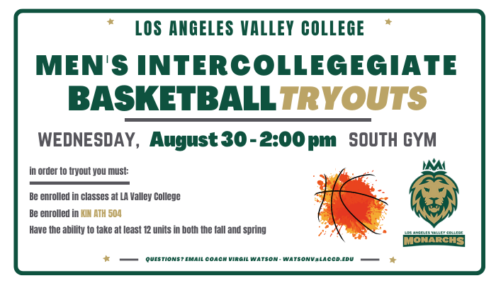 Men's Intercollegiate Basketball Team Tryouts